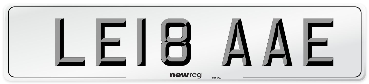 LE18 AAE Number Plate from New Reg